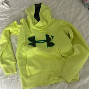 Under Armour Lime Green Hoodie with Logo